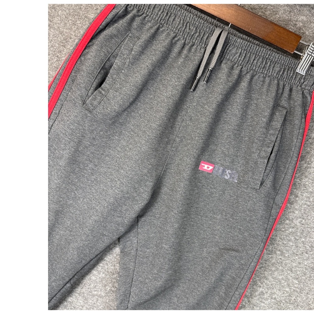 Diesel Joggers Red Side Stripe Tapered Sweatpants Drawstring‎ Mens 28x31 Travel